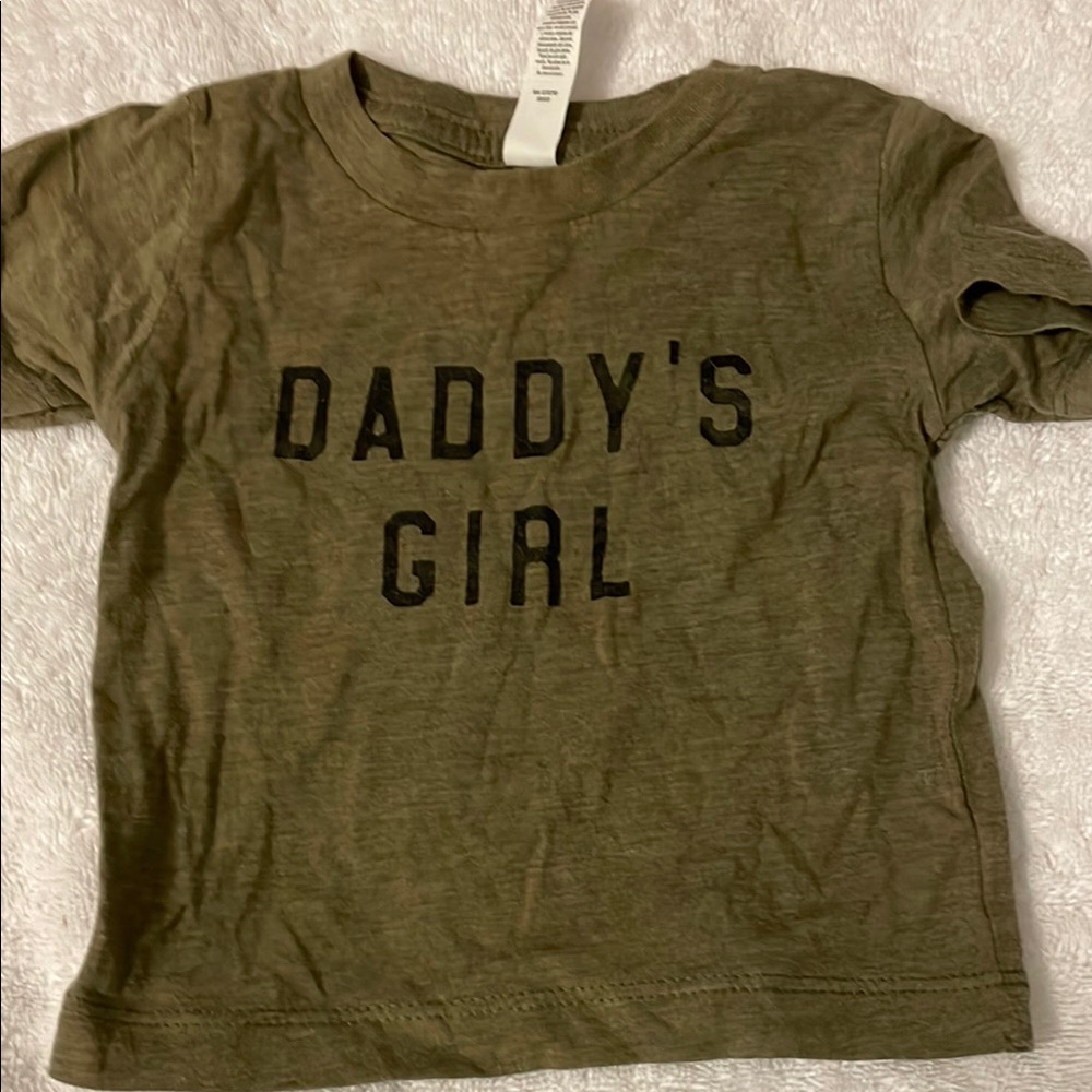 Olive Green Kids Shirt - Daddy's Girl